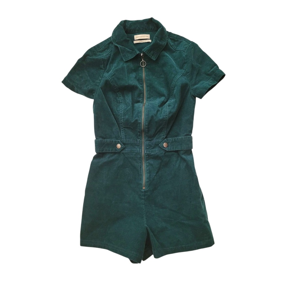 Urban Outfitters Green Corduroy Tyson‎ Playsuit Short Sleeve Small